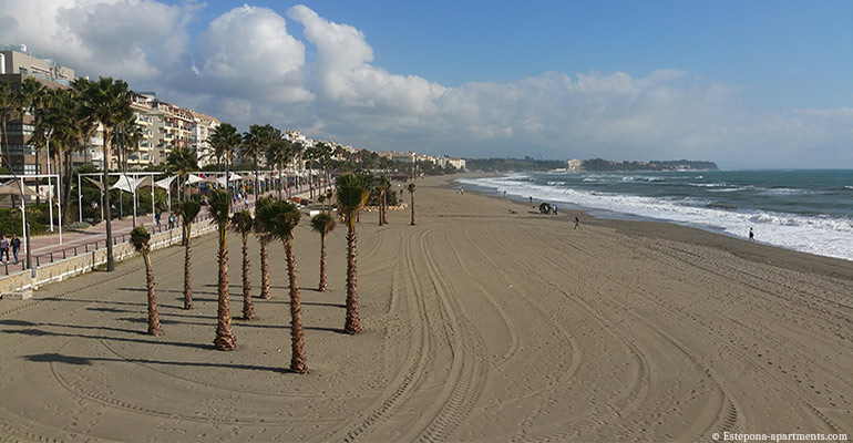 Estepona beaches Costa del Sol Southern Spain.